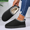 Slip-On Round Toe Platform Ankle Boots